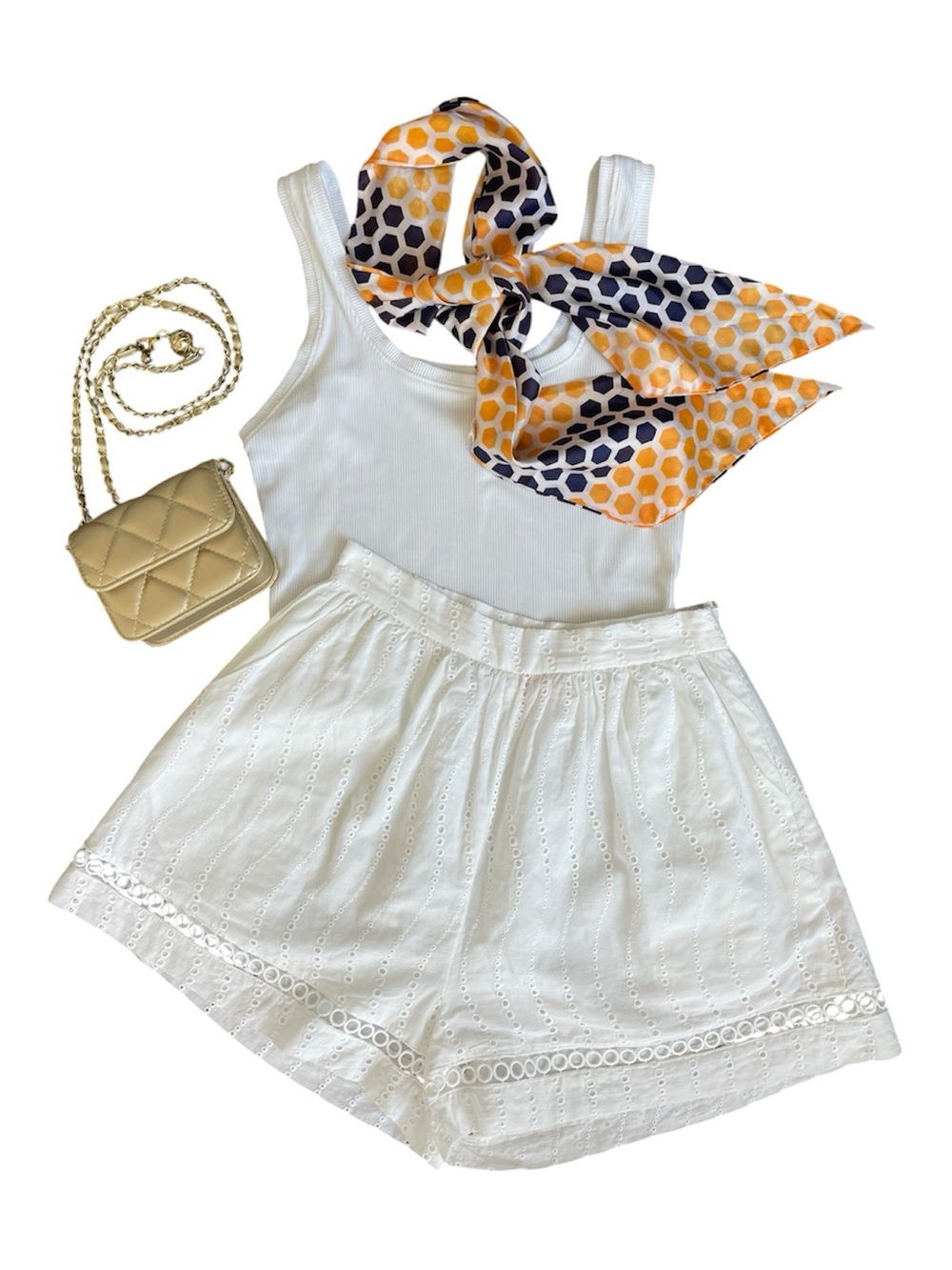 Showpo White Eyelet High-rise Shorts